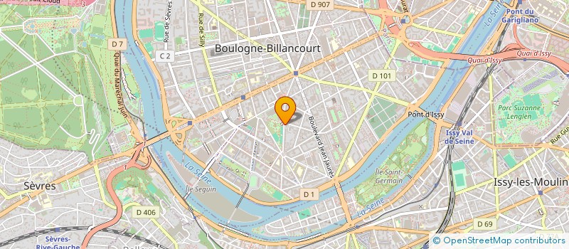 localisation de l'entreprise S.C.I. LEGRAND D&G à BOULOGNE-BILLANCOURT