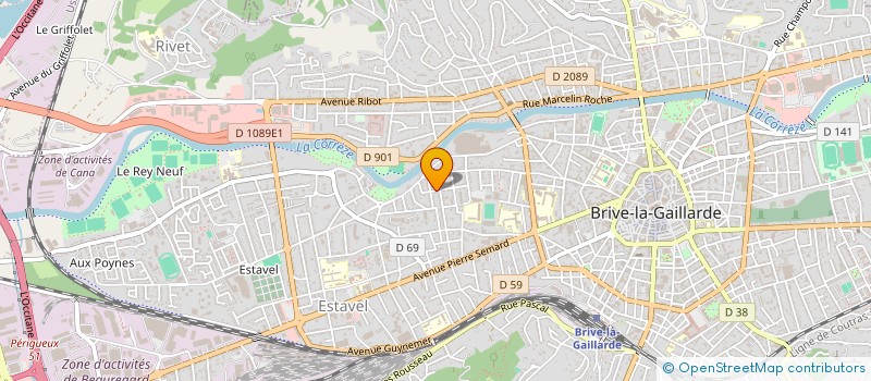 localisation de l'entreprise S.C.I. LEMOAL INVEST.  BRIVE-LA-GAILLARDE