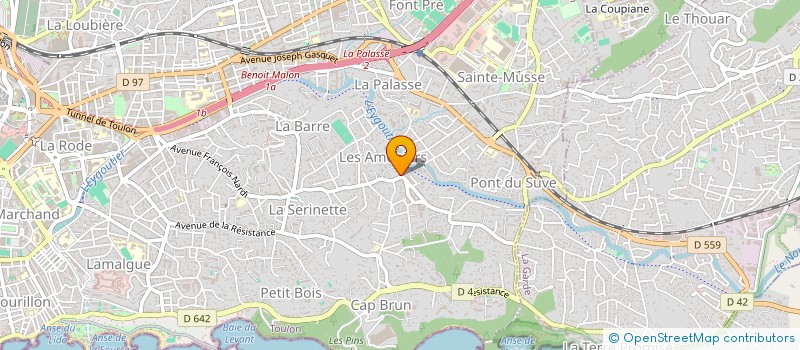 localisation de l'entreprise S.C.I. LES 2 AS  TOULON