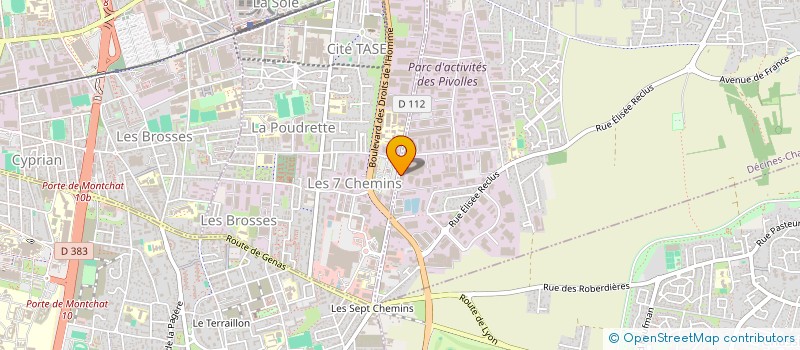 localisation de l'entreprise S.C.I. LES LILAS  DECINES-CHARPIEU