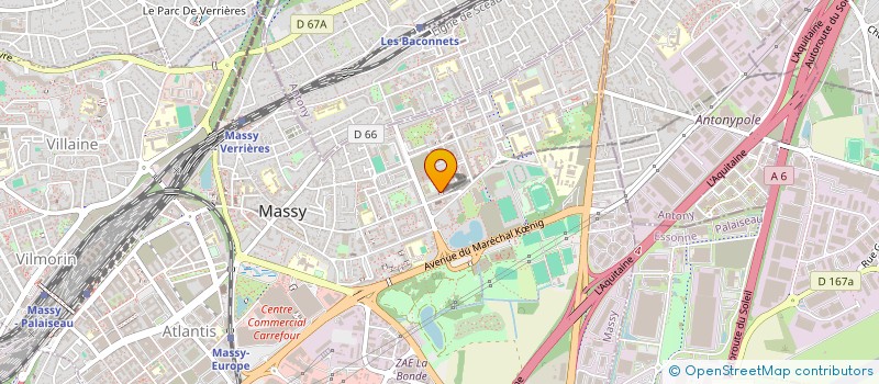 localisation de l'entreprise S C I  LES OEILLETS ROUGES   MASSY