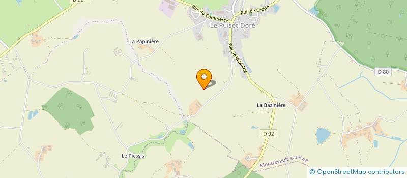 localisation de l'entreprise S.C.I. LES PRES à MONTREVAULT-SUR-EVRE