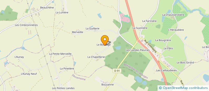 localisation de l'entreprise S.C.I. LES PRES DU BORDAGE à MONTREVAULT-SUR-EVRE