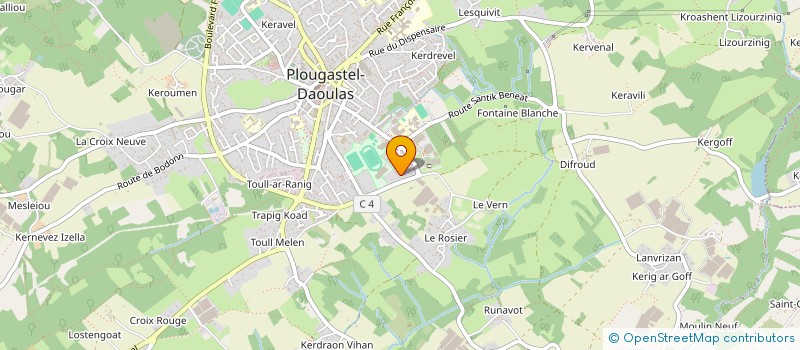 localisation de l'entreprise S.C.I. LES QUATRE VENTS  PLOUGASTEL-DAOULAS