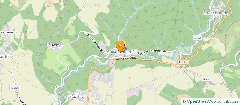 localisation de l'entreprise S.C.I. LES SANTOLINES  CUXAC-CABARDES