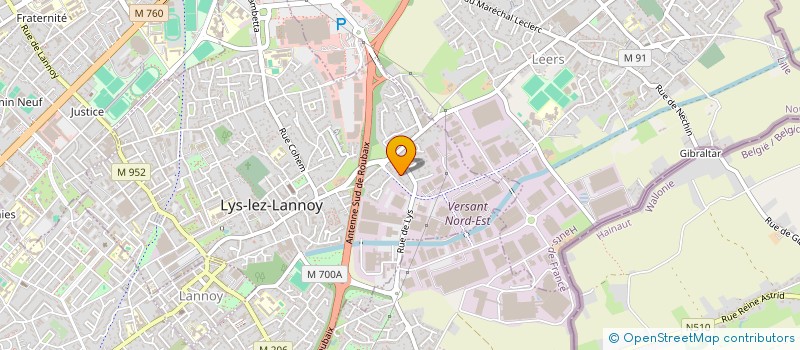 localisation de l'entreprise S.C.I. MADELEINE ET GUY  LYS-LEZ-LANNOY