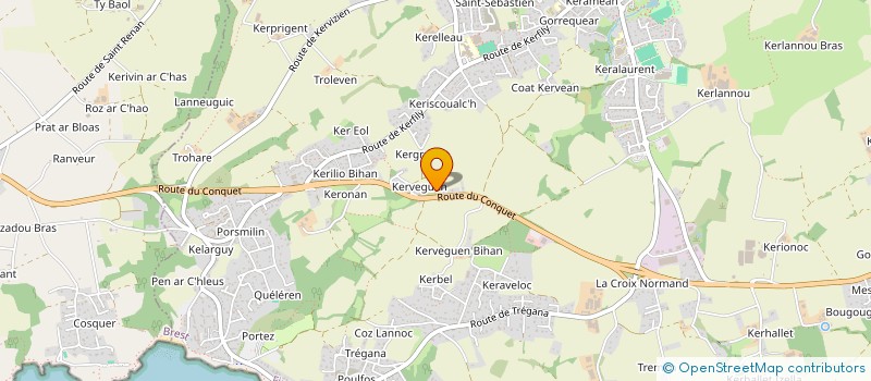 localisation de l'entreprise S.C.I. MAJE  LOCMARIA-PLOUZANE