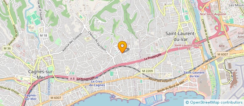 localisation de l'entreprise S.C.I. MALOVY à CAGNES-SUR-MER