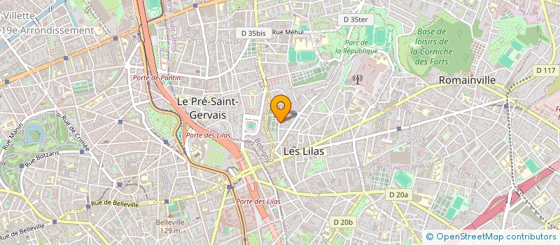 localisation de l'entreprise S.C.I MARBEA à LES LILAS