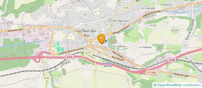 localisation de l'entreprise S.C.I. MARTIN & MAGNIN  LA TOUR-DU-PIN