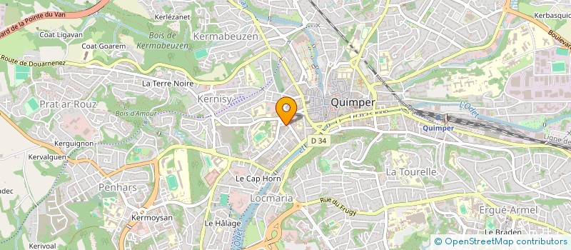 localisation de l'entreprise S.C.I. MATHIEU  QUIMPER