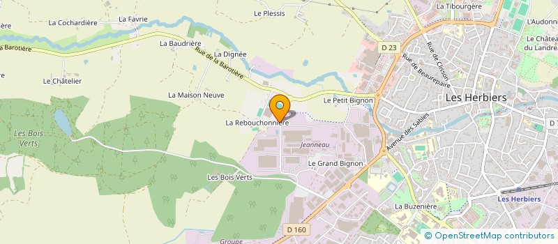localisation de l'entreprise S.C.I. MAURICE à LES HERBIERS