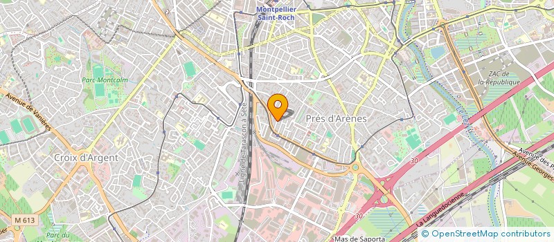 localisation de l'entreprise S.C.I. MBI à MONTPELLIER