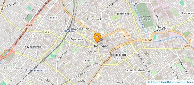 localisation de l'entreprise S.C.I. MENIN 130  ROUBAIX