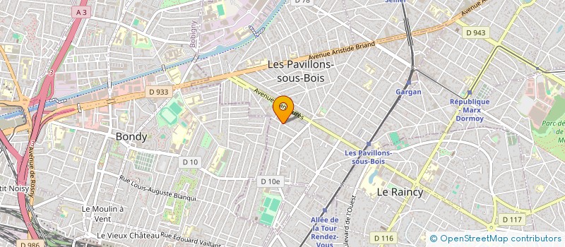 localisation de l'entreprise S.C.I. MICKELORIC  LES PAVILLONS-SOUS-BOIS