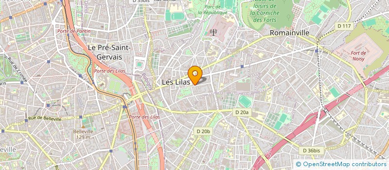 localisation de l'entreprise S.C.I. MIRAJAG à LES LILAS