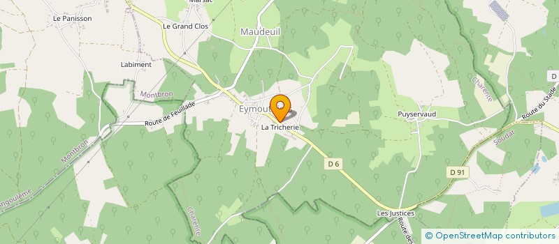 localisation de l'entreprise S.C.I. MIRINE à EYMOUTHIERS