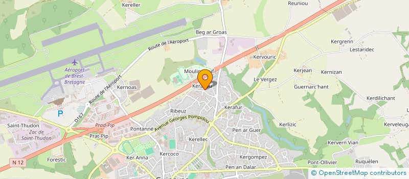 localisation de l'entreprise S.C.I. MOAL  GUIPAVAS