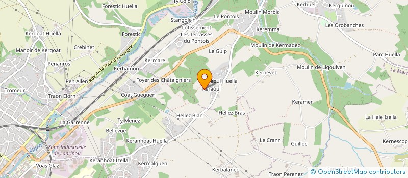 localisation de l'entreprise S.C.I. MONFORT  LANDERNEAU