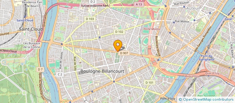 localisation de l'entreprise S.C.I. MONTESSON LECLERC à BOULOGNE-BILLANCOURT