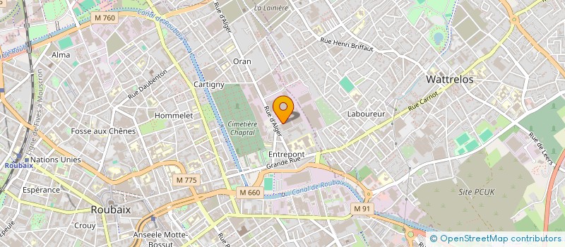 localisation de l'entreprise S.C.I MSN  ROUBAIX