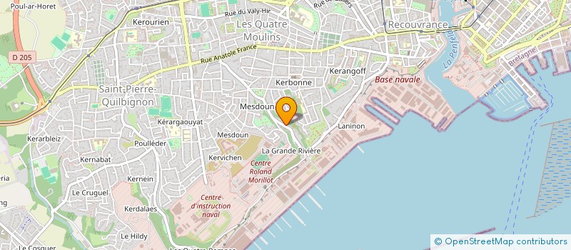 localisation de l'entreprise S.C.I. N.A.M.J.  BREST