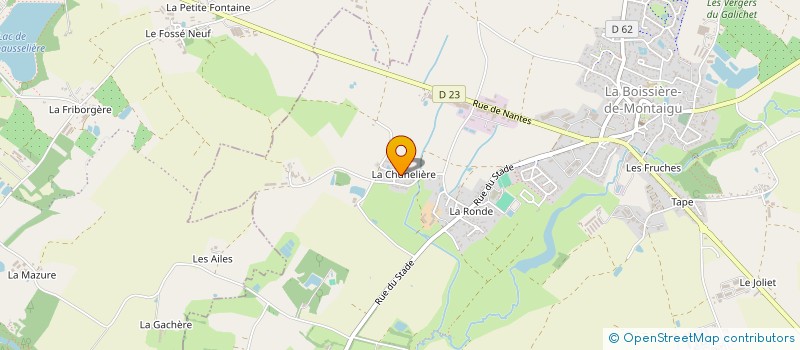 localisation de l'entreprise S.C.I.N.C  LA BOISSIERE-DE-MONTAIGU