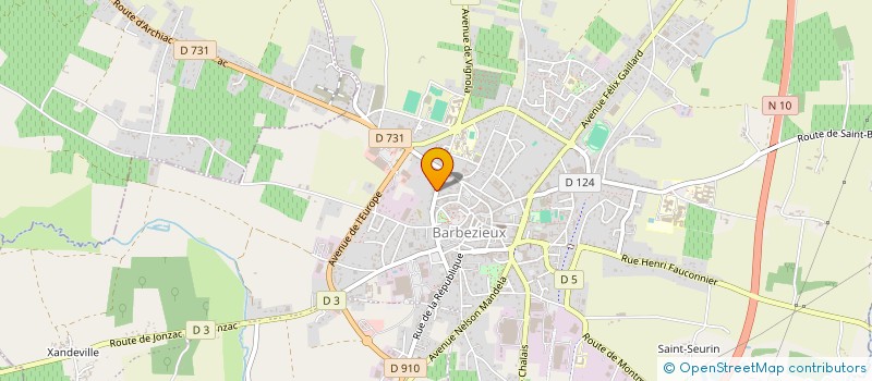 localisation de l'entreprise S.C.I. NATALYS  BARBEZIEUX-SAINT-HILAIRE