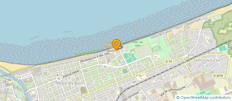 localisation de l'entreprise S.C.I. NORD SUD à DUNKERQUE