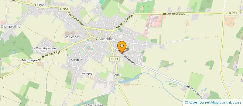 localisation de l'entreprise S. C. I NOUBLANCHE à SANDILLON