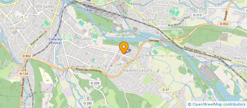 localisation de l'entreprise S.C.I. NOUSTE  MAZERES-LEZONS