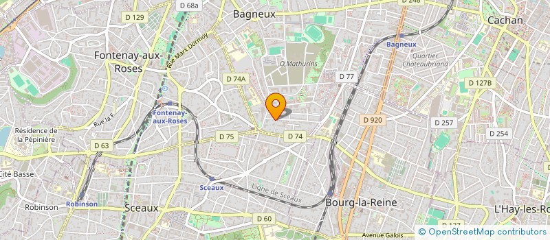 localisation de l'entreprise S.C.I. ODAL à BAGNEUX