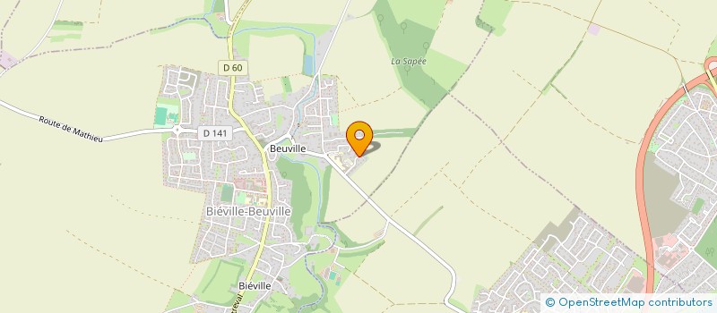 localisation de l'entreprise S.C.I. OFFICIUM NORMANDY  BIEVILLE-BEUVILLE