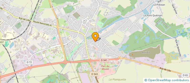 localisation de l'entreprise S.C.I. OLIVIER  BEUVRY