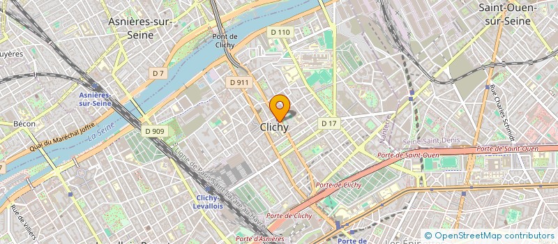 localisation de l'entreprise S.C.I ORTHOMARTRE à CLICHY