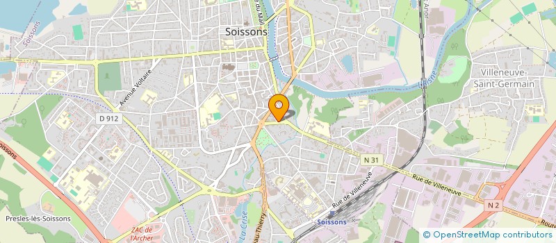localisation de l'entreprise S.C.I. OSIRIS à SOISSONS