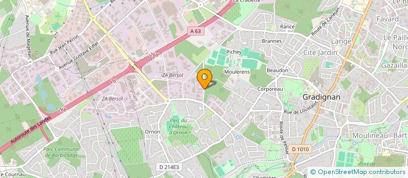 localisation de l'entreprise S.C.I OZER  GRADIGNAN