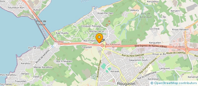 localisation de l'entreprise S.C.I. P.F.B.  PLOUGASTEL-DAOULAS