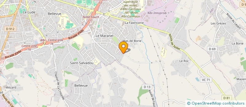 localisation de l'entreprise S.C.I. PAL à ALBI