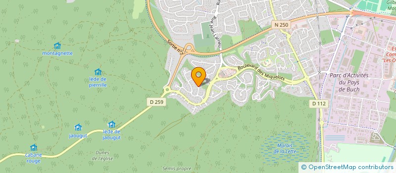 localisation de l'entreprise S.C.I. PANORAMA C103  LA TESTE-DE-BUCH