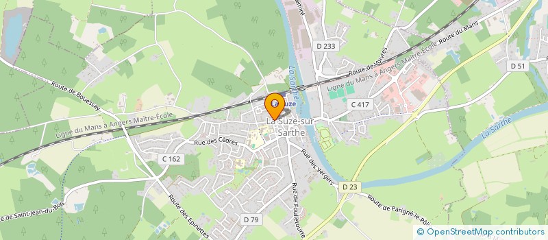 localisation de l'entreprise S.C.I. PAPIFRAJE  LA SUZE-SUR-SARTHE