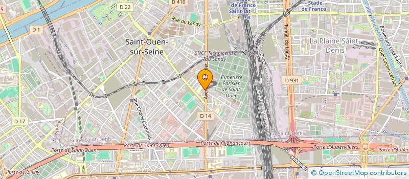 localisation de l'entreprise S.C.I. PARIS IDF IMMOBILIER  SAINT-OUEN-SUR-SEINE