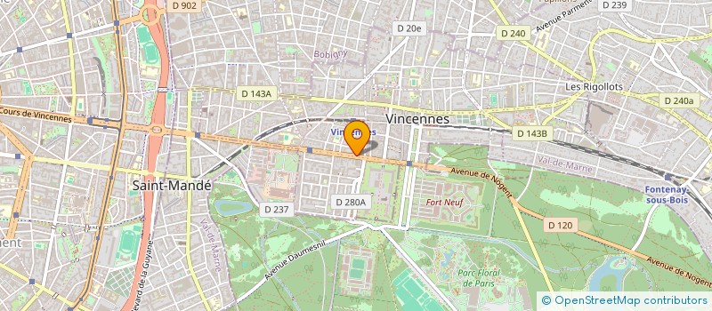 localisation de l'entreprise S.C.I. PEREIRE - HOCHE à VINCENNES