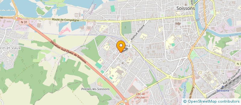 localisation de l'entreprise S.C.I. QUAI 104  SOISSONS