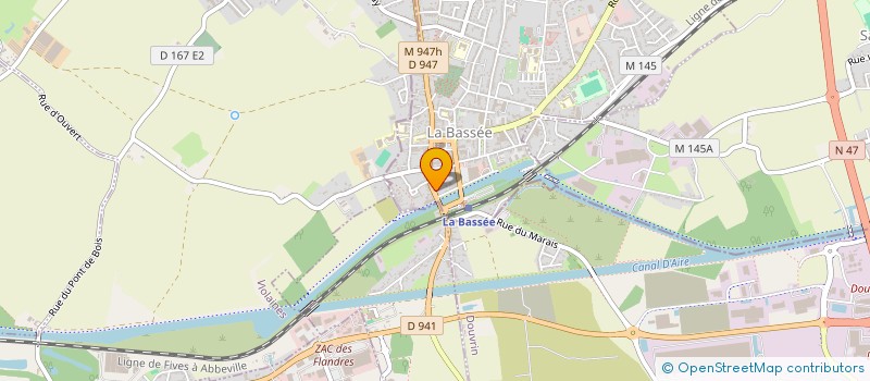 localisation de l'entreprise S.C.I. QUANLODODI  LA BASSEE