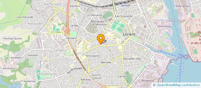 localisation de l'entreprise S.C.I. R.QUIMPER  LORIENT