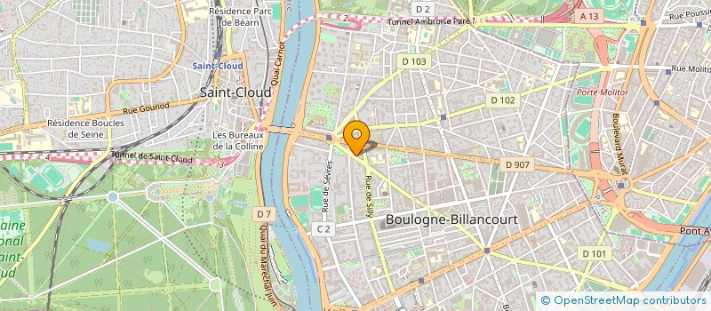 localisation de l'entreprise S.C.I.RABIN  BOULOGNE-BILLANCOURT