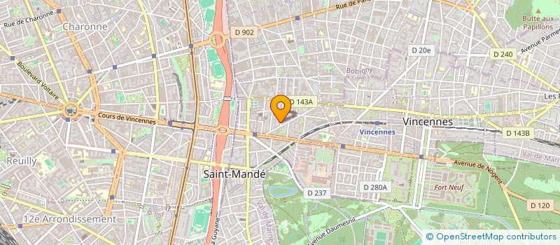 localisation de l'entreprise S.C.I REFLETS D AILLEURS à VINCENNES