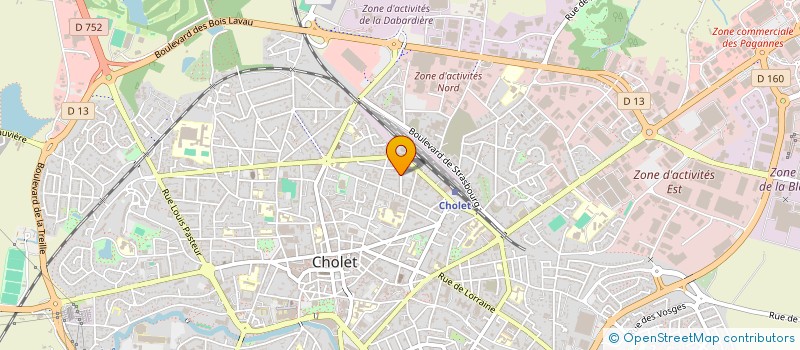 localisation de l'entreprise S.C.I. ROBIN à CHOLET