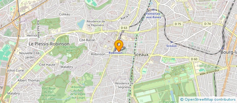 localisation de l'entreprise S.C.I. ROBINSON à SCEAUX
